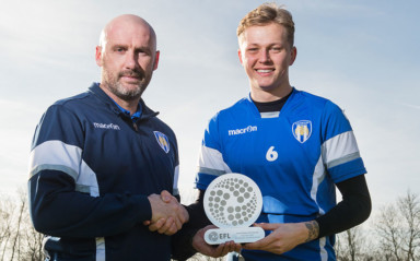 Frankie Kent Collects EFL Young Player Of The Month Award For December