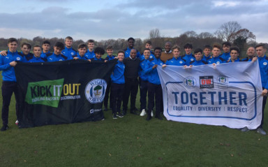 Wigan Athletic Apprentices Support Rainbow Laces In Kick It Out Workshop