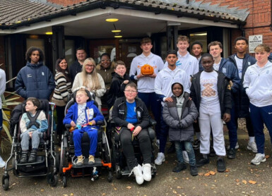 Blues Youngsters Visit Children's Hospice